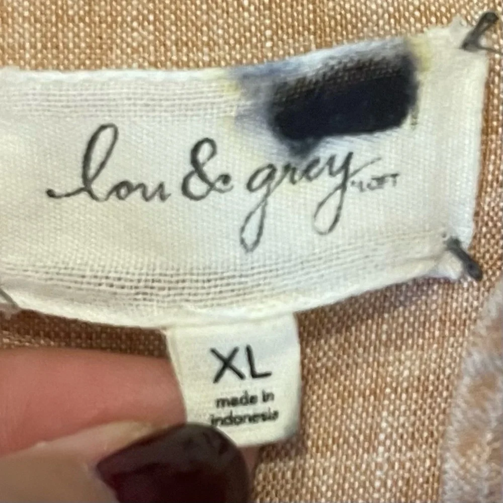 LOU & GREY 100% Linen Moto Jacket Soft Pink Womens Size XL - Picture 4 of 11